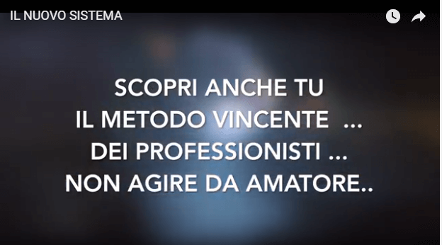 Non agire da amatore, scopri anche tu il metodo vincente dei professionisti